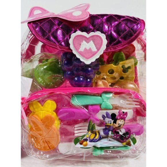 Disney Junior Minnie Backpack Picnic Playset 18 Piece Set - Picture 5 of 16